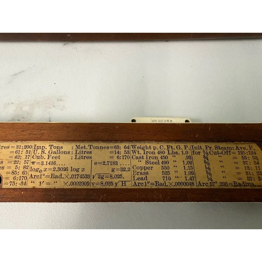 Vintage K&E KEUFFEL ESSER 4053-3 Slide Rule w/ Sleeve